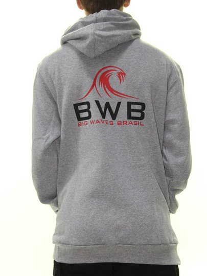 Moletom Masculino BWB Mini Logo Chest Manga Longa - Cinza Mesclado