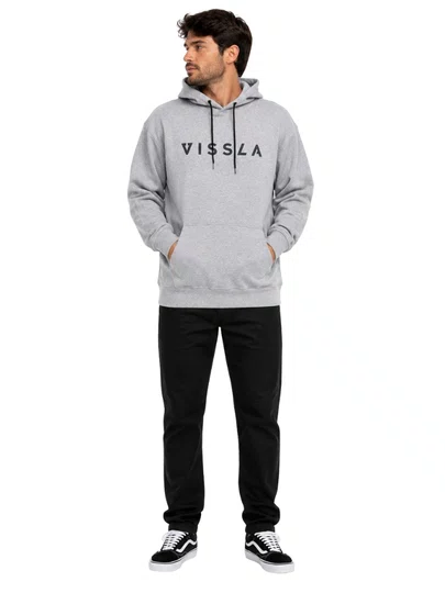 Moletom Masculino Canguru Vissla - Cinza Mesclado