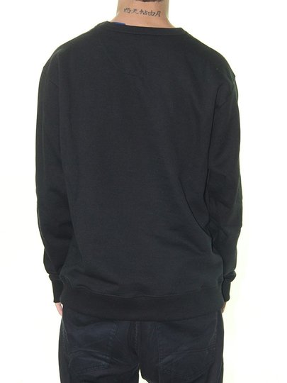 Moletom Masculino Champion Careca Script Estampado sem Capuz - Preto
