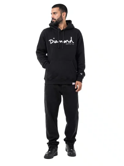 Moletom Masculino Diamond Og Script - Preto