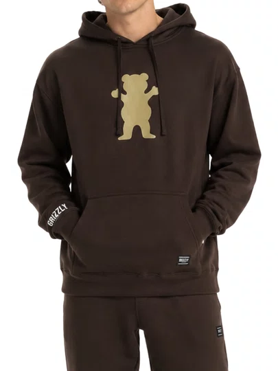 Moletom Masculino Grizzly Og Bear - Marrom