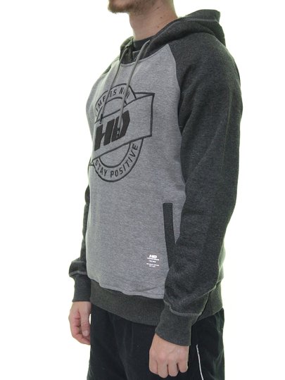 Moletom Masculino HD Fechado Manga Longa - Cinza/Verde