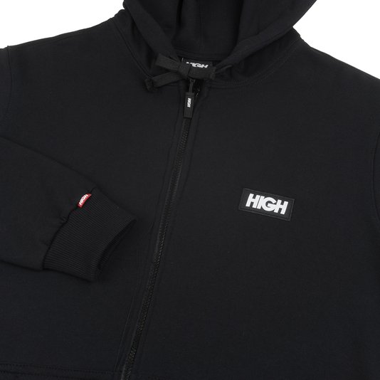 Moletom Masculino High Com Ziper Logo - Preto