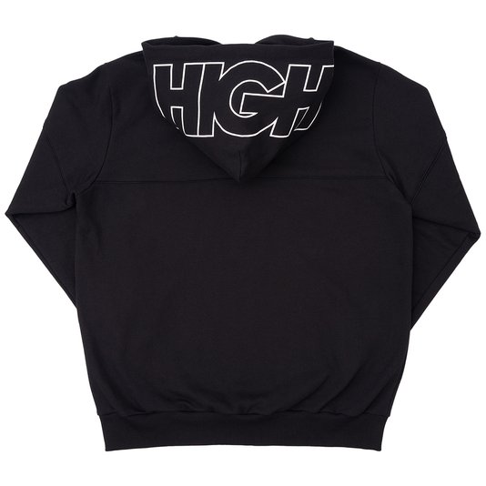 Moletom Masculino High Hoddie Manga Longa Estampada - Preto