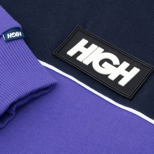 Moletom Masculino High Hoddie Manga Longa Estampada - Preto/Roxo