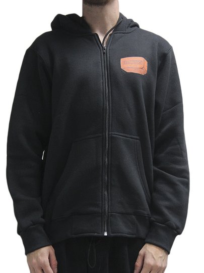 Moletom Masculino Hocks Aberto Tijolo - Preto