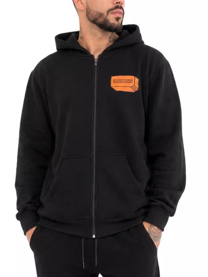 Moletom Masculino Hocks Aberto Tijolo - Preto