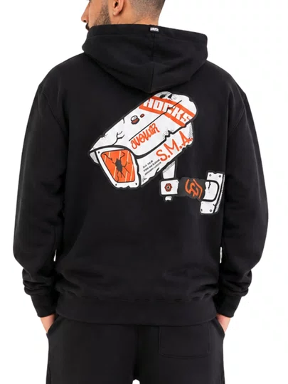Moletom Masculino Hocks Aberto Tijolo - Preto