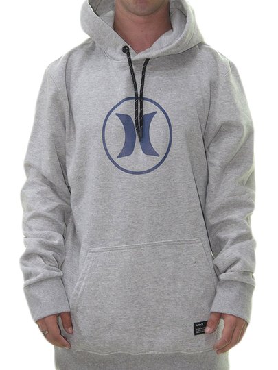 Moletom Masculino Hurley Circle Icon - Cinza/Mescla
