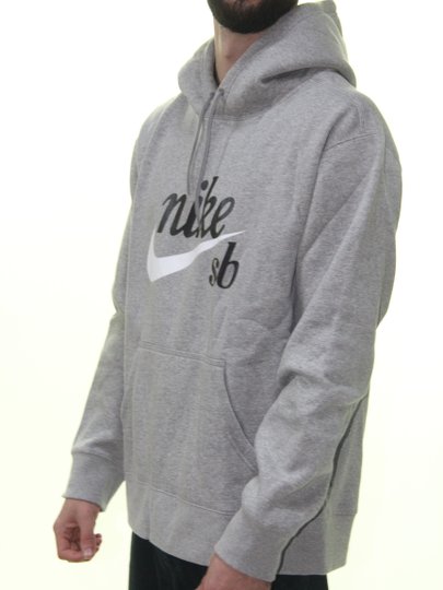 Moletom Masculino Nike SB Estampado com Capuz - Cinza Mesclado