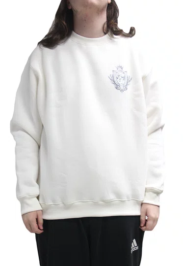 Moletom Masculino Plano C Crewnwck Celestial Manga Curta Estampada - Off White