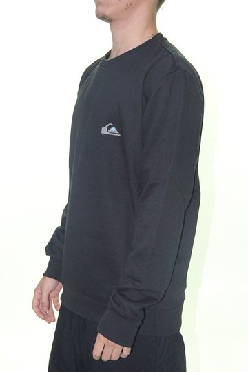 Moletom Masculino Quiksilver Care Essentials Manga Longa sem Capuz - Preto