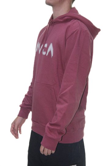 Moletom Masculino RVCA Blurs Manga Longa com Capuz - Vinho
