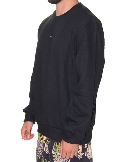 Moletom Masculino RVCA Care Campus Manga Longa sem Capuz - Preto