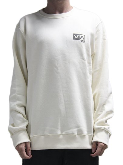 Moletom Masculino RVCA Care Mini Balance Box Crew - Off White