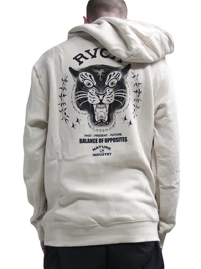 Moletom Masculino Rvca Fech Tiger 310G - Areia
