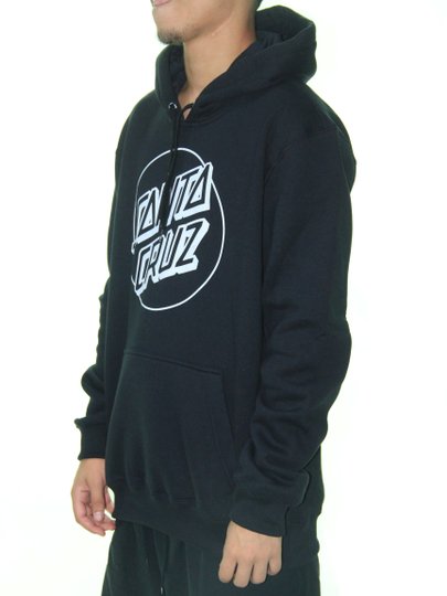 Moletom Masculino Santa Cruz Opus Dot Manga Longa Estampado com Capuz - Preto