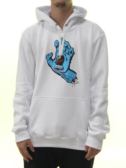 Moletom Masculino Santa Cruz Screaming hand com Capuz - Branco