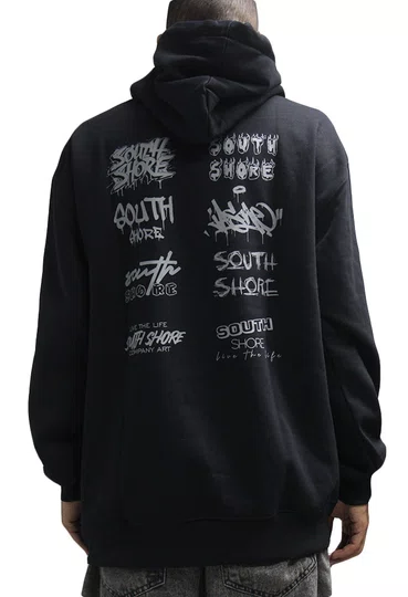 Moletom Masculino South Shore Box Cursive - Preto