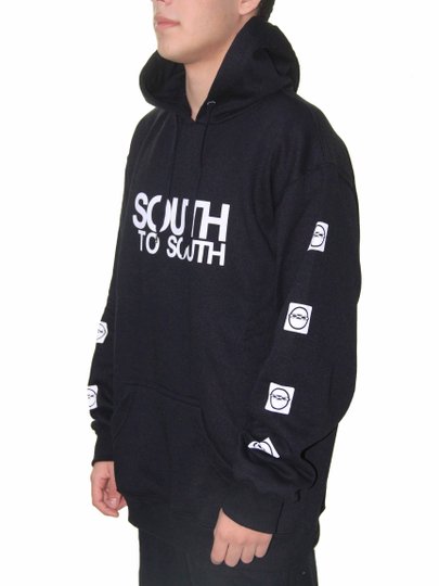 Moletom Masculino South to South Logão Manga Longa Estampado - Preto