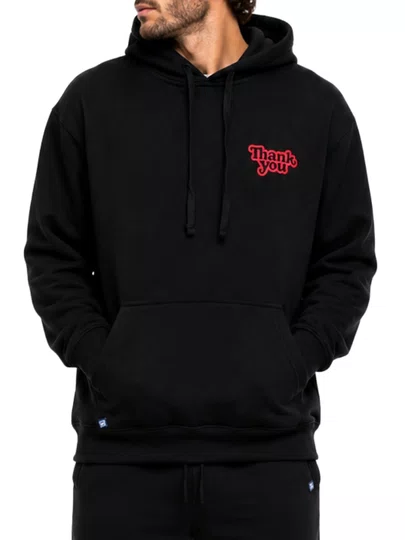 Moletom Masculino Thank You Logo - Preto