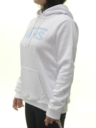 Moletom Feminino Vans Classic V II Hoodie Manga Longa Estampado com Capuz - Branco
