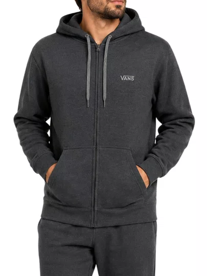 Moletom Masculino Vans Core Basic Zip - Chumbo Mesclado