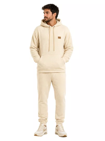 Moletom Masculino VLCS Urso - Bege