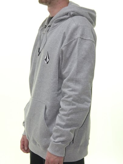 Moletom Masculino Volcom Canguru Deadly Stones BIG com Capuz - Cinza Mesclado