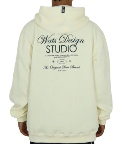 Moletom Masculino Wats Studio - Off White