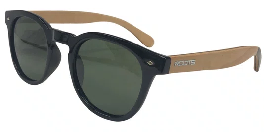 Óculos de Sol Roots River Sun Green Lenses - Preto/Amaderado