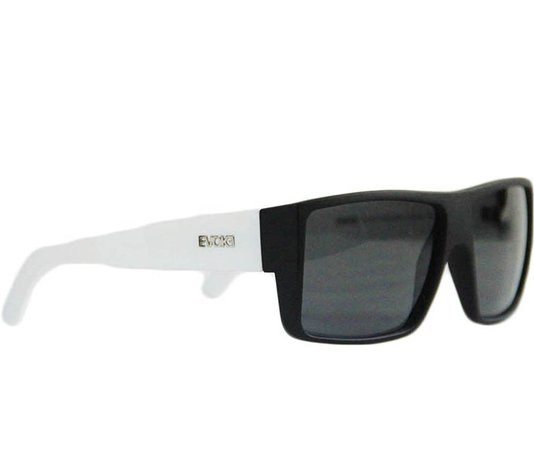 Óculos Evoke CODE A00S Silver Gray Lenses - Black-Temple White