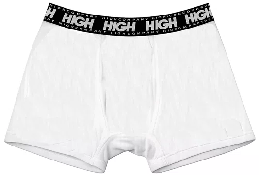 Pack Com 3 Cuecas High Boxer - Branco