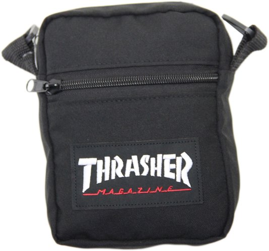 Pochete Thrasher Logo Patch Shoulder Bag - Preto