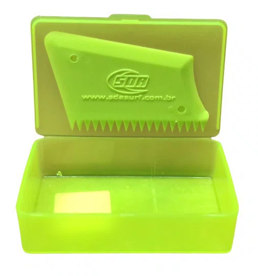 Porta Parafina Com Raspador de Superficie da Prancha de Surf SDA - Amarelo