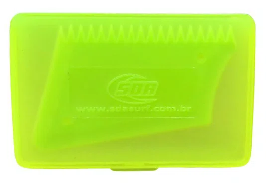Porta Parafina Com Raspador de Superficie da Prancha de Surf SDA - Amarelo