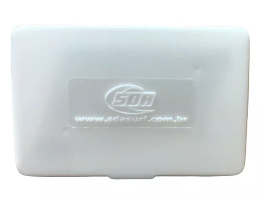 Porta Parafina Com Raspador de Superficie da Prancha de Surf SDA - Branco