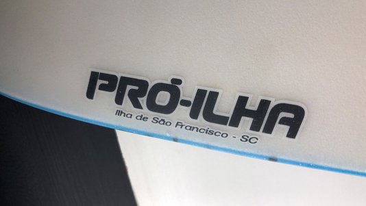Prancha de Surf Usada Pró-Ilha 5.11  - Branco/Azul
