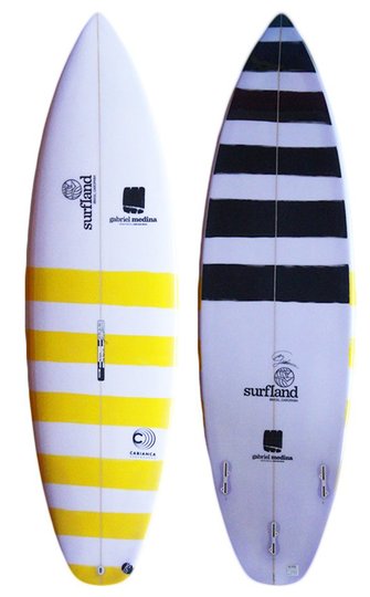 Prancha de Surfboard Cabianca - 5'10 The Medina - Squash - Branco/Amarelo