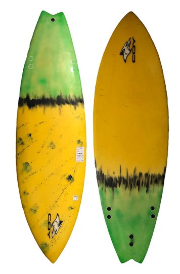 Prancha de Surf Fish 5.5 - Amarelo/Verde