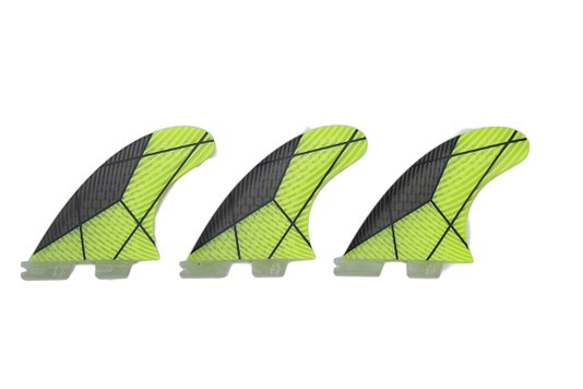Quilha Artesanal para Prancha de Surf Com Encaixe Fcs 2 - Neon/Preto