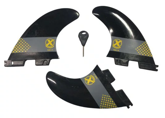 Quilha Expans Encaixe FCS H2O 5 - Preto/Amarelo