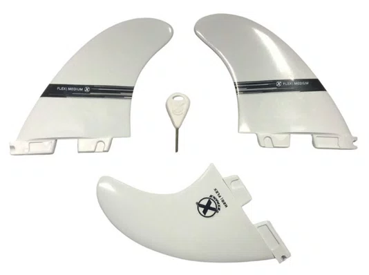 Quilha Expans Encaixe FCS II Flex Medium - Branco/Preto