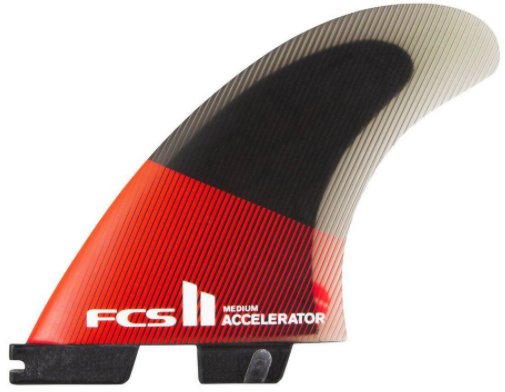 Quilha FCS II Accelerator Media Performance Core - Preto/Vermelho