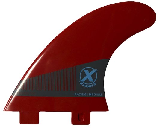 Quilha para Prancha de Surf Expans FCS 1 Racing Medium Triquilha (3 quilhas) com Chave  - Vermelho/Azul
