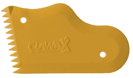 Raspador grande de parafina CiaWax para prancha de surf  - Amarelo