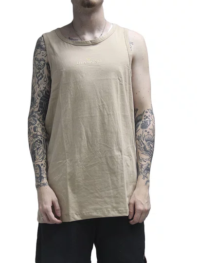 Regata masculina Big Diamond Classic Estampada - Khaki 