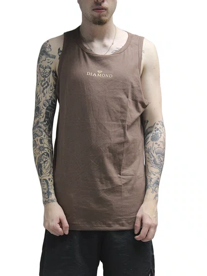 Regata Masculina Diamond Classic Estampada - Marrom