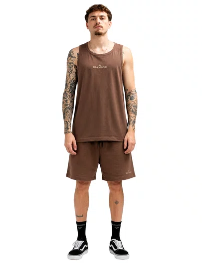 Regata Masculina Diamond Classic Estampada - Marrom