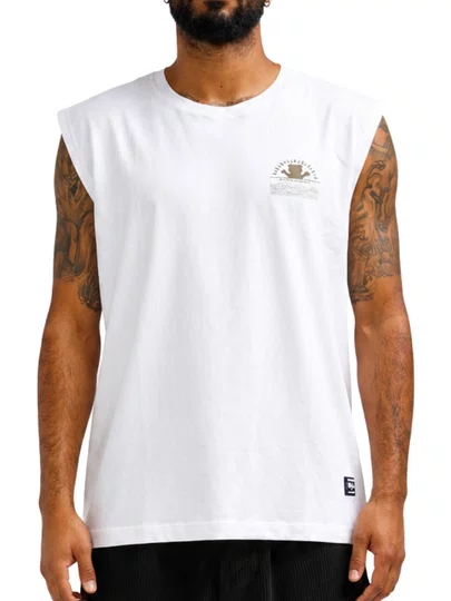 Regata Masculina Grizzly Tallest Pine Estampada - Branco